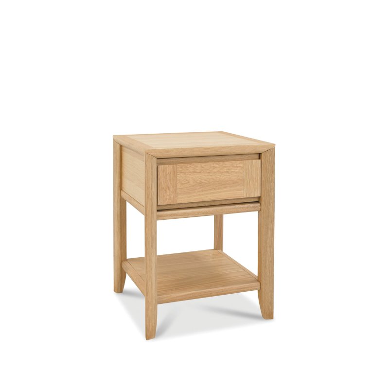 Bentley Designs Bergen Oak Lamp Table with Drawer