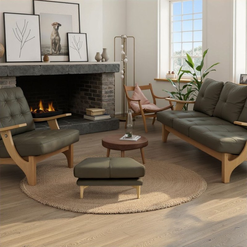 Ercol Ercol Aosta Footstool in Leather