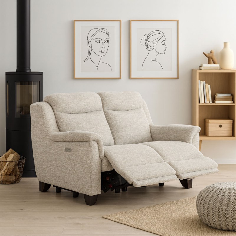 Parker Knoll Manhattan Double Power Recliner 2 Seater Sofa with USB Port - Single Motors in Fabric