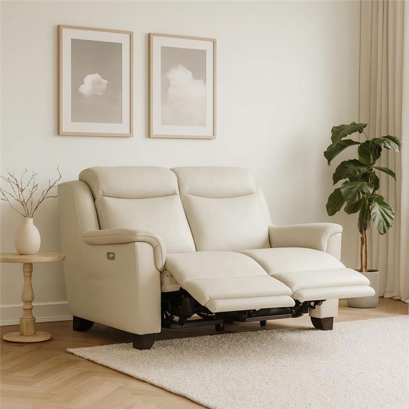 Parker Knoll Manhattan Double Power Recliner 2 Seater Sofa with USB Port - Single Motors in Leather