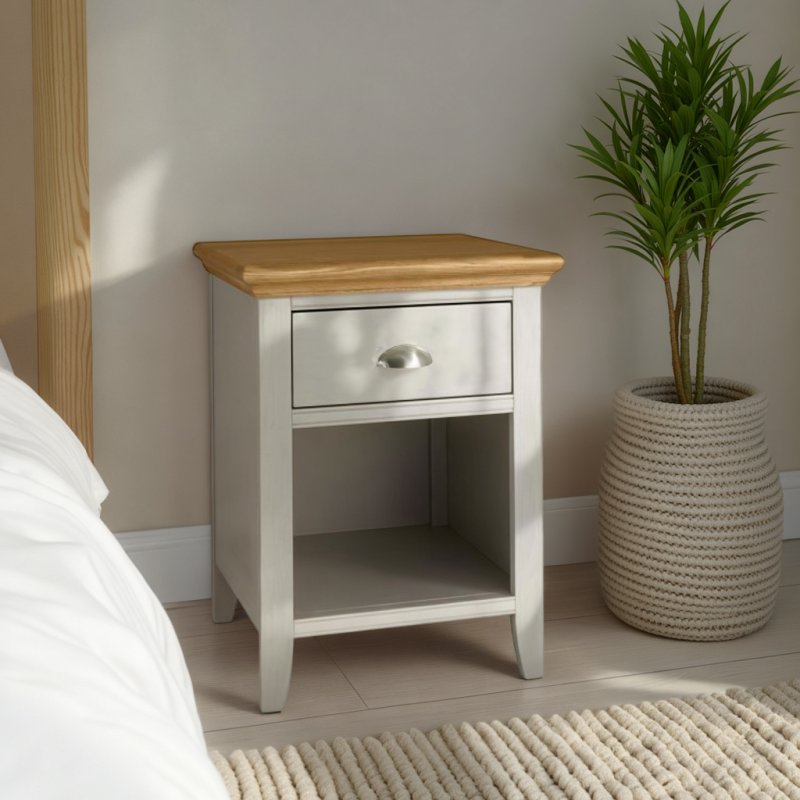 Bentley Designs Hampstead Two Tone 1 Drawer Nightstand