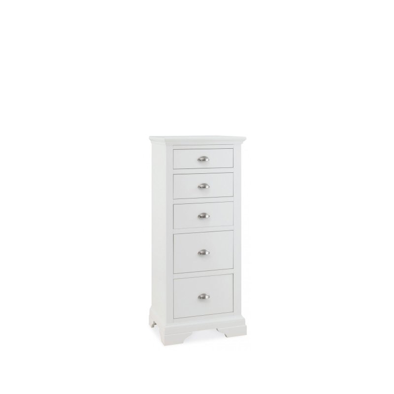 Bentley Designs Hampstead White 5 Drawer Tall Chest