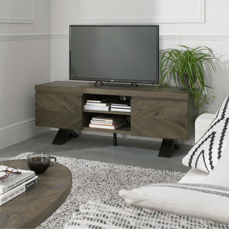 Bentley Designs Ellipse Fumed Oak Entertainment Unit