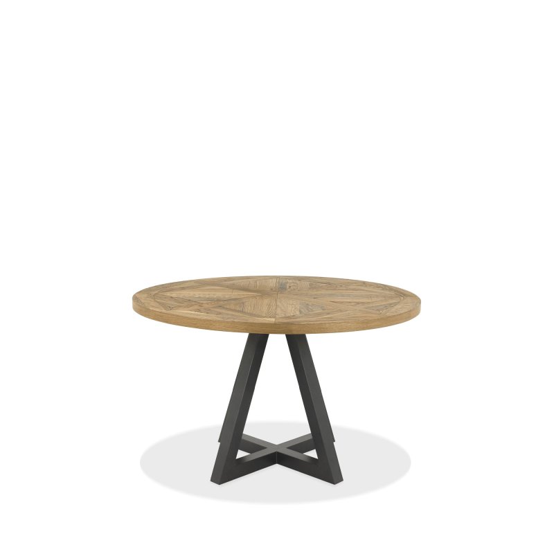 Bentley Designs Indus Rustic Oak Circular Dining Table