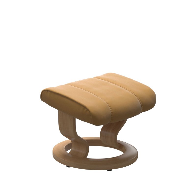 Stressless Stressless Consul Footstool in Leather, Classic Base