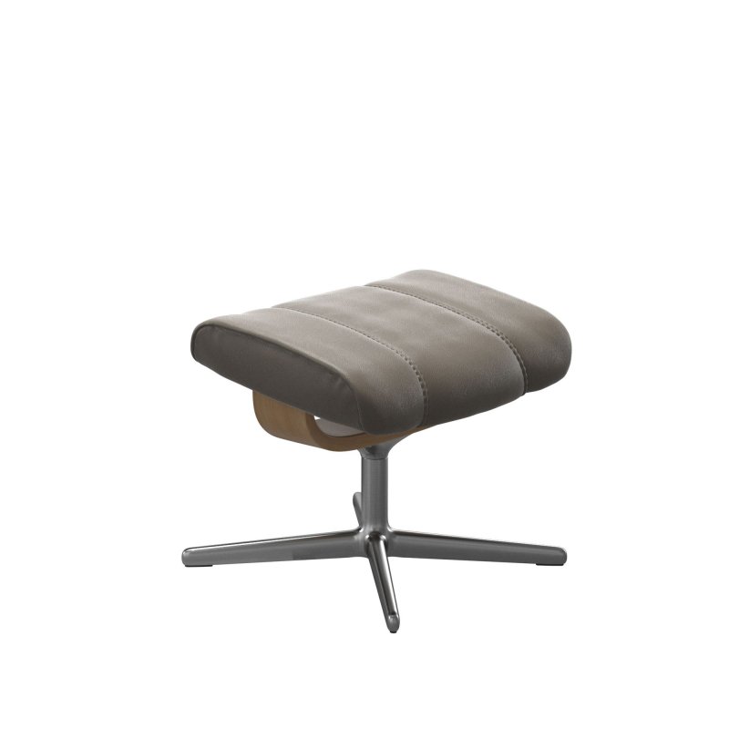 Stressless Stressless Consul Footstool in Leather, Cross Base