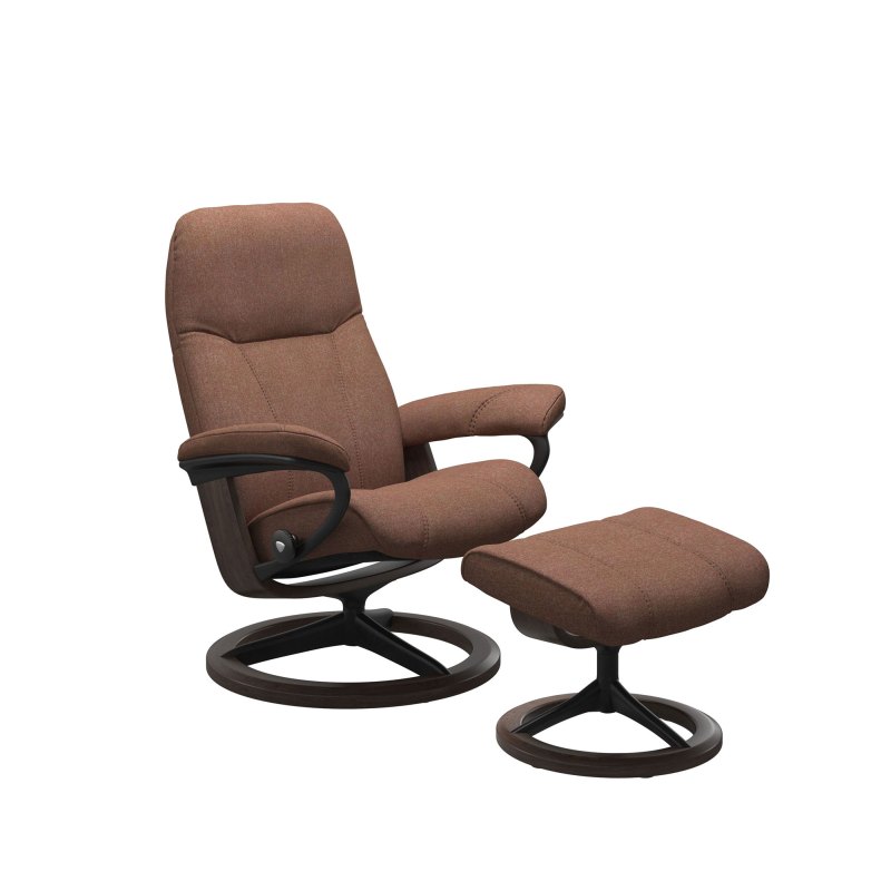 Stressless Stressless Consul Chair in Fabric, Signature Base with Footstool