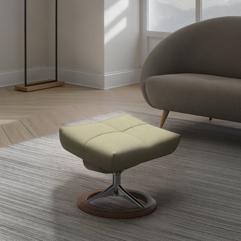 Stressless Stressless David Footstool in Fabric, Signature Base