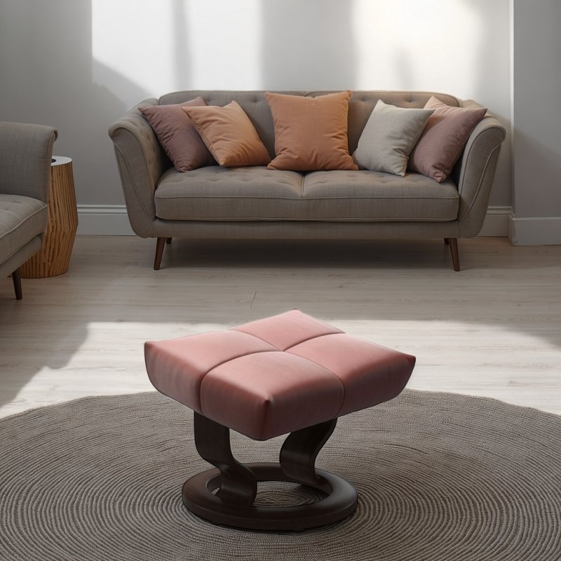 Stressless Stressless David Footstool in Leather, Classic Base