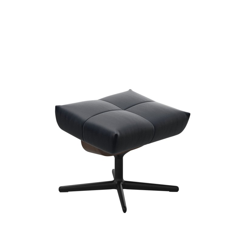 Stressless Stressless David Footstool in Leather, Cross Base