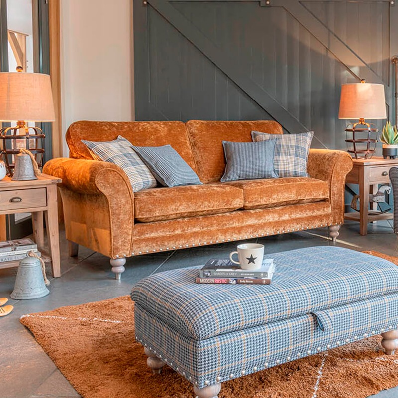 Alstons Upholstery Cleveland 3 Seater Sofa-StandardBk