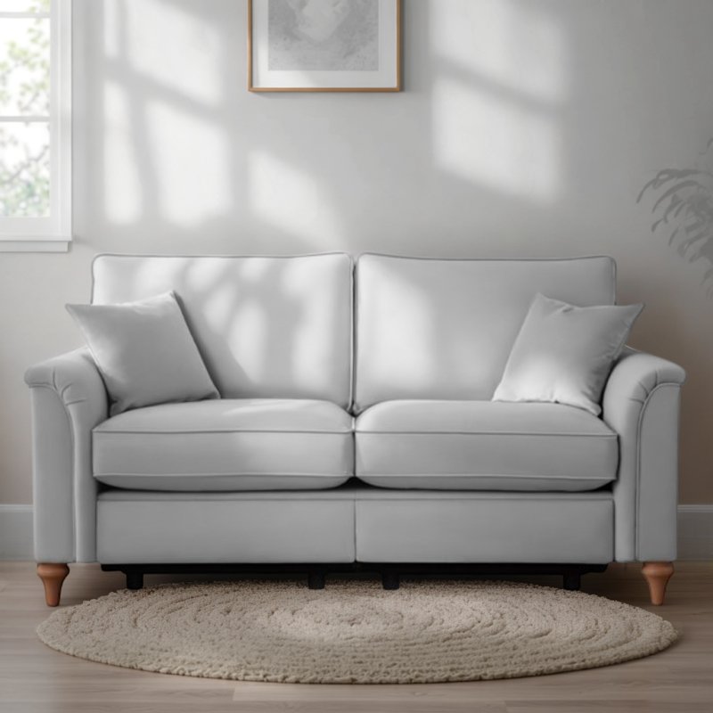 Parker Knoll Rowan Large 2 Seater Sofa with Double Powered Footrest (2 x Self Seamed Scatters) in Fabric