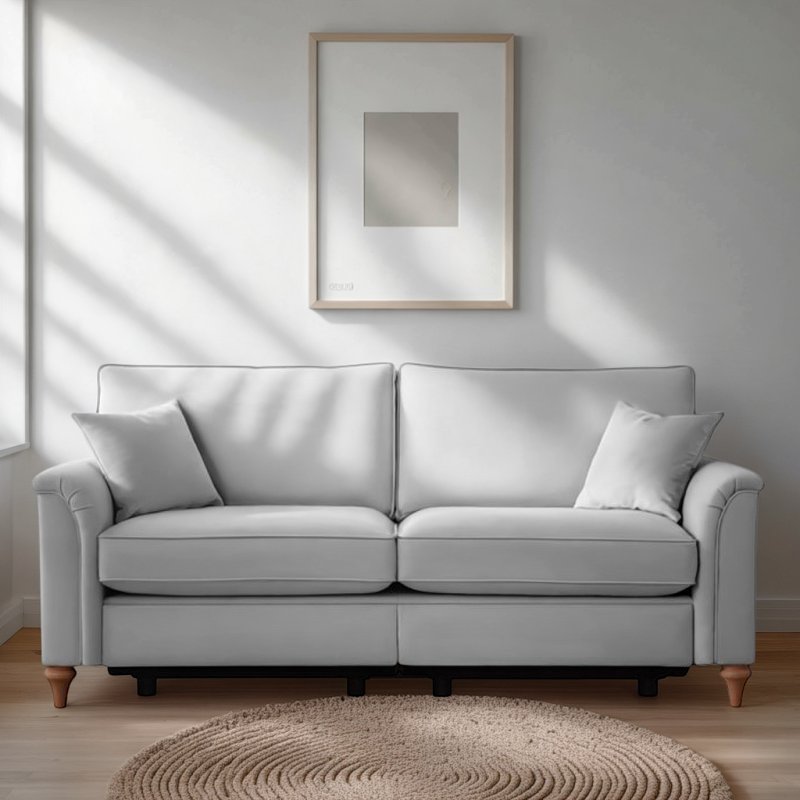 Parker Knoll Rowan Grand Sofa with Double Powered Footrest (2 x Self Seamed Scatters) in Fabric