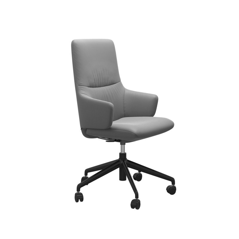 Stressless Stressless Quickship Mint Home Office Chair, High Back with Arms