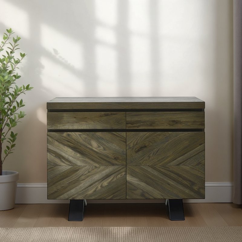 Bentley Designs Ellipse Rustic Oak Narrow Sideboard