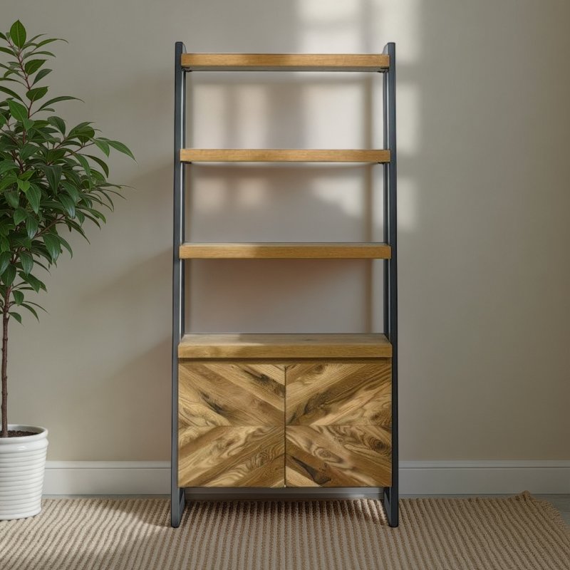 Bentley Designs Ellipse Rustic Oak Open Display Unit