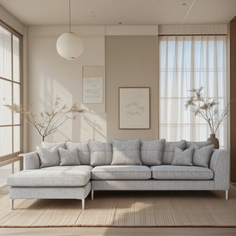 Whitemeadow Sophia Large Chaise Sofa in Fabric