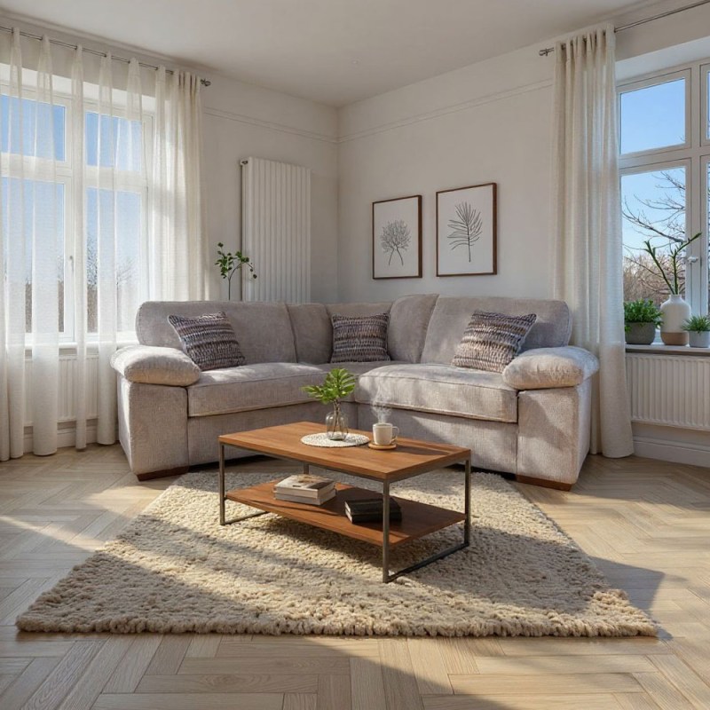 H Collection Jade Corner Sofa (LH1/COR/RH1) in Fabric