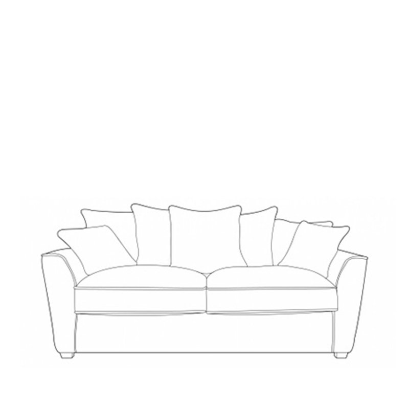 H Collection Hannah 3 Seater Sofa in Fabric