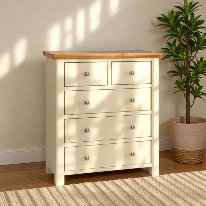 H Collection Arundel Ivory 2 Over 3 Chest