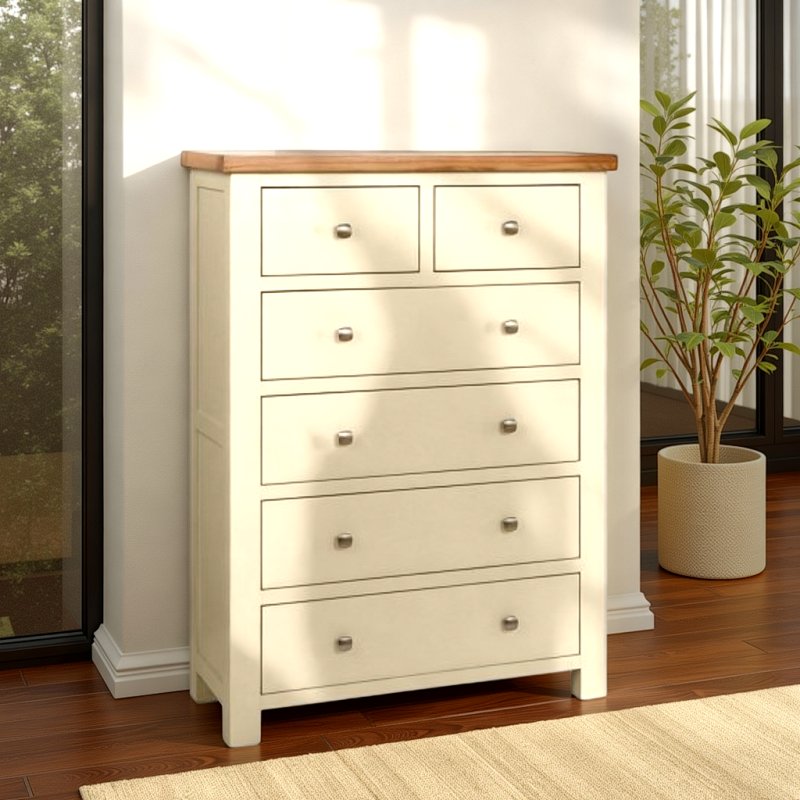 H Collection Arundel Ivory 2 Over 4 Chest