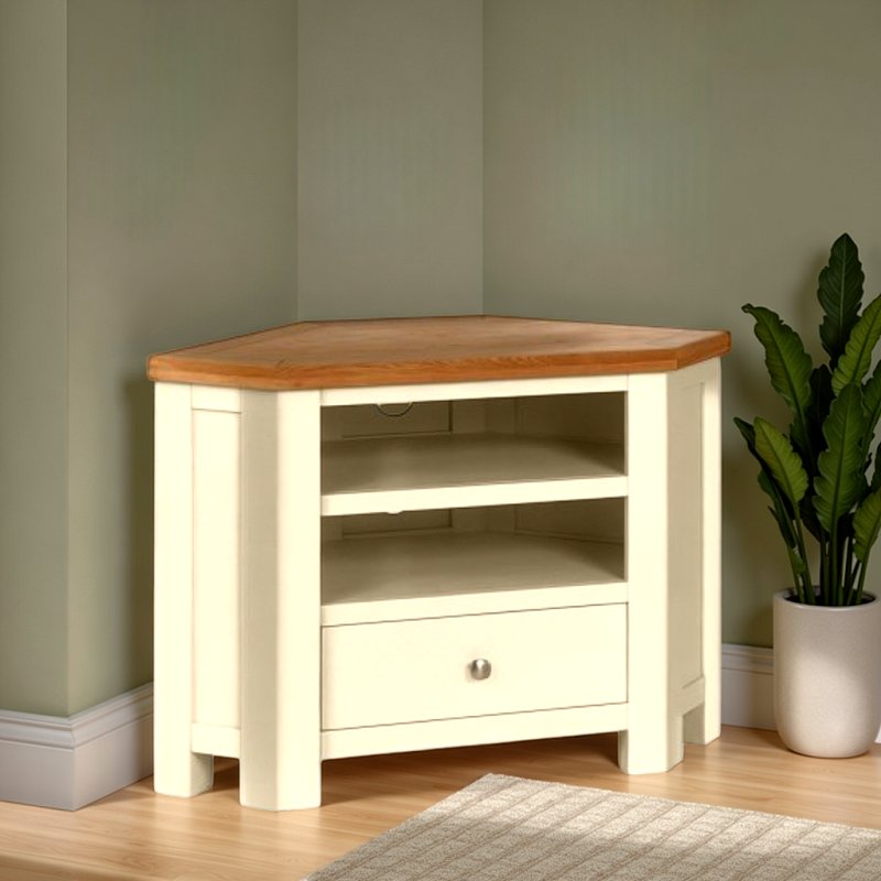 H Collection Arundel Ivory Corner Tv Unit