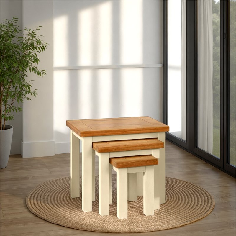 H Collection Arundel Ivory Nest Of Tables