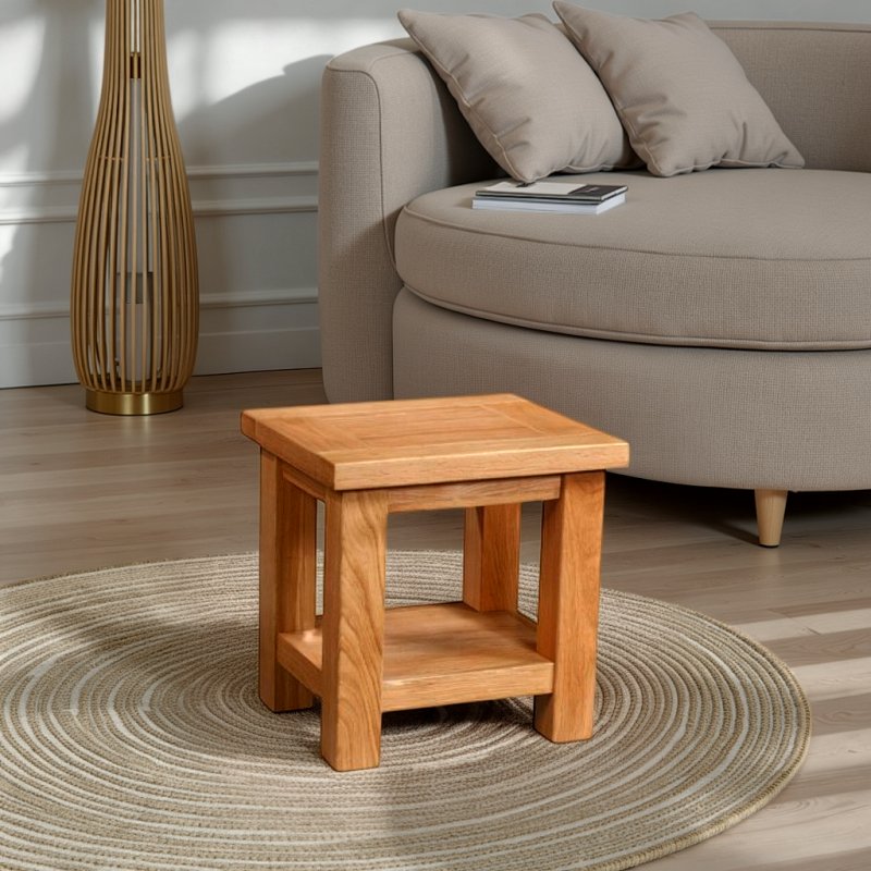H Collection Arundel Light Oak Lamp Table