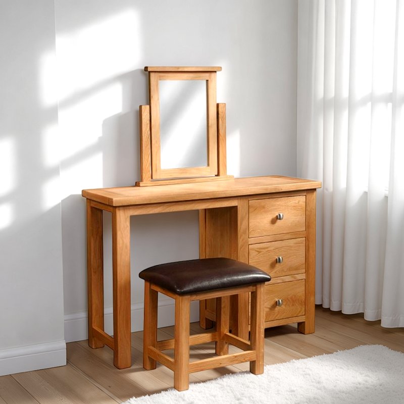 H Collection Arundel LightOak Dressing Table Stool