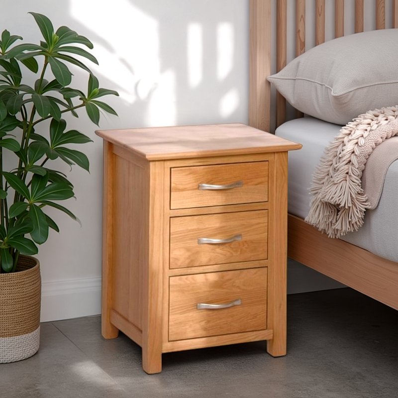 H Collection Balmoral 3 Drawer High Bedside