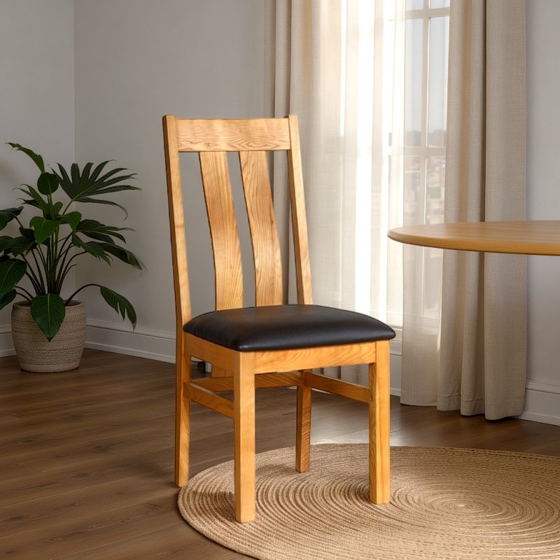 H Collection Balmoral Arizona Chair With Pu Seat Pad
