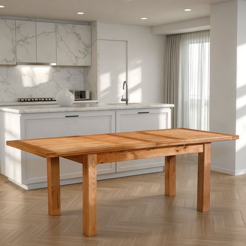 H Collection Balmoral Dining Table With 2 Extensions 132-198 X 90