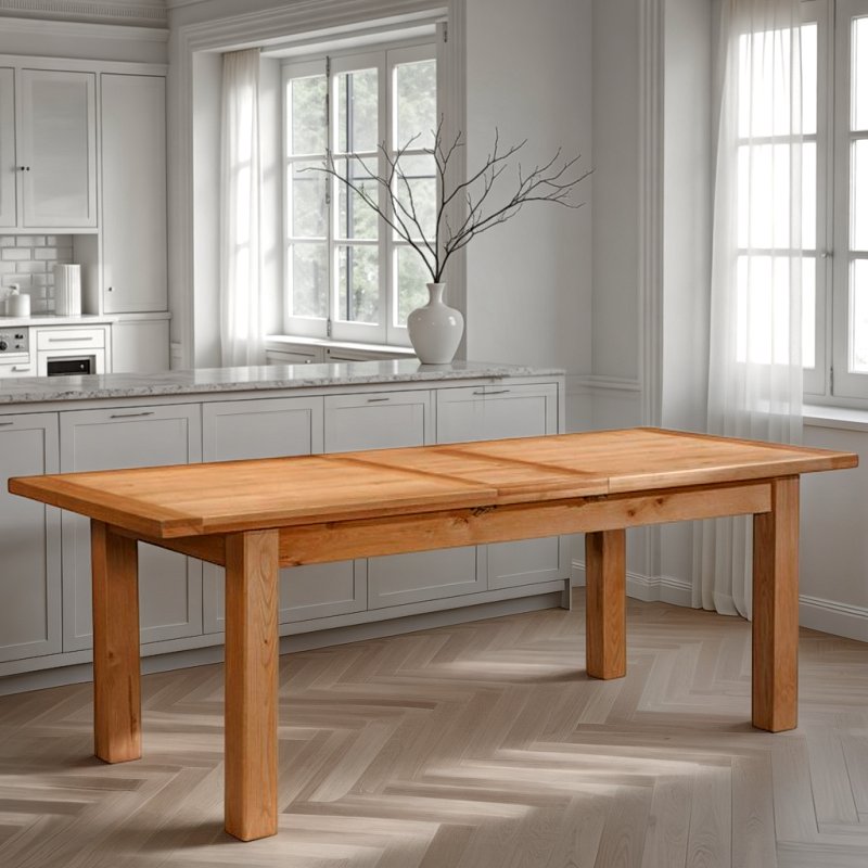 H Collection Balmoral Dining Table With 2 Extensions 180-250 X90