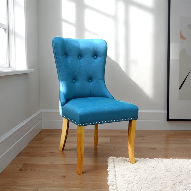 H Collection Balmoral Hug Chair Blue
