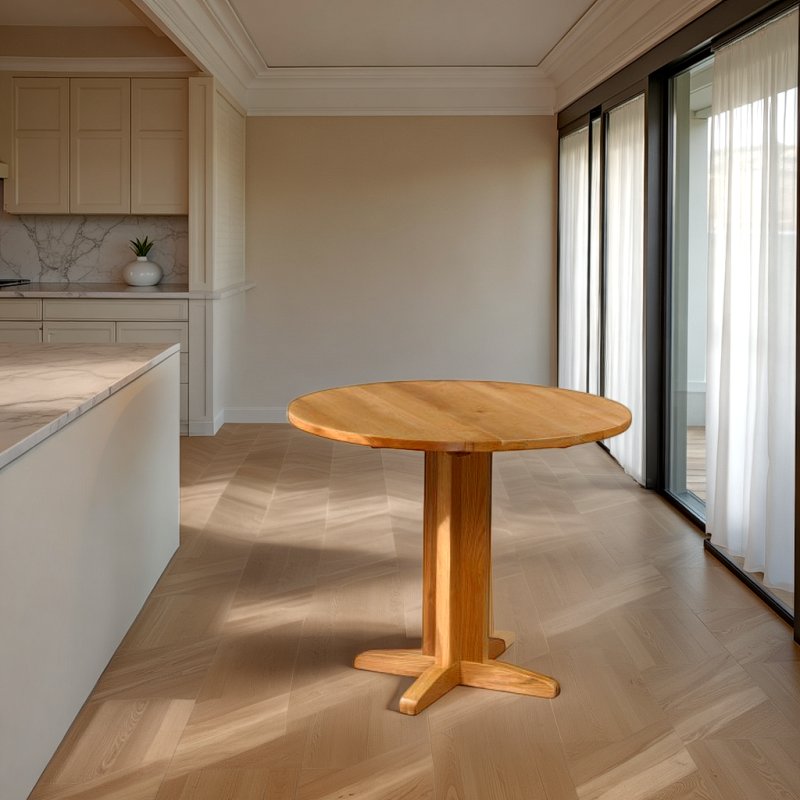 H Collection Balmoral Round Drop Leaf Table