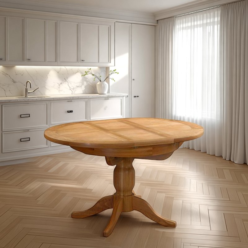 H Collection Balmoral Round Extending Pedestal Table
