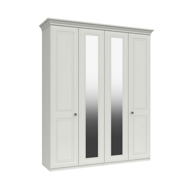 H Collection Horton 4 Door Robe with 2 Mirrors