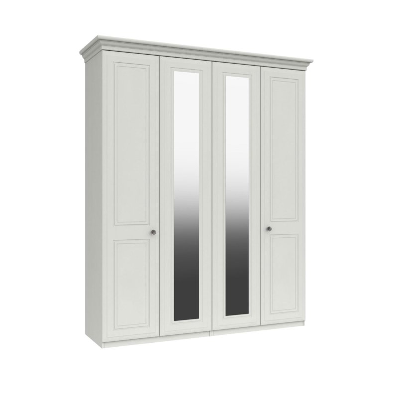 H Collection Horton Tall 4 Door Robe with 2 Mirrors