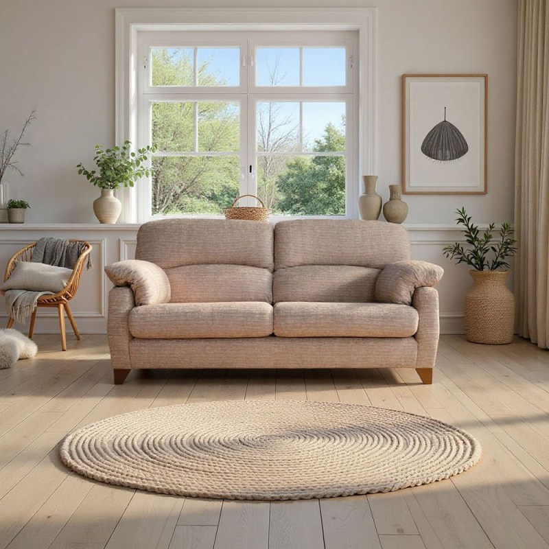 H Collection York 3 Seater Sofa in Fabric