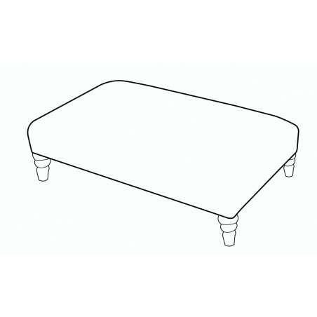 H Collection Dorchester Accent Stool in Leather