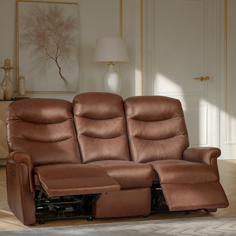 Celebrity Celebrity Hollingwell 3 Seater Recliner Sofa in Leather