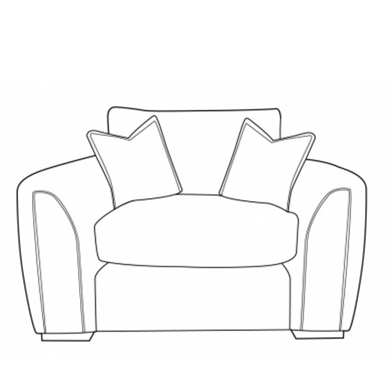 H Collection Madrid Love Chair in Fabric