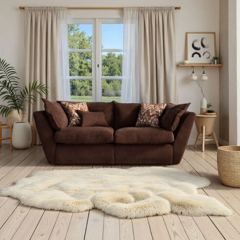 H Collection Mason 3 Seater Sofa in Fabric