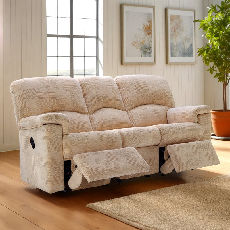 G Plan G Plan Chloe 3 Seater Double Recliner in Fabric