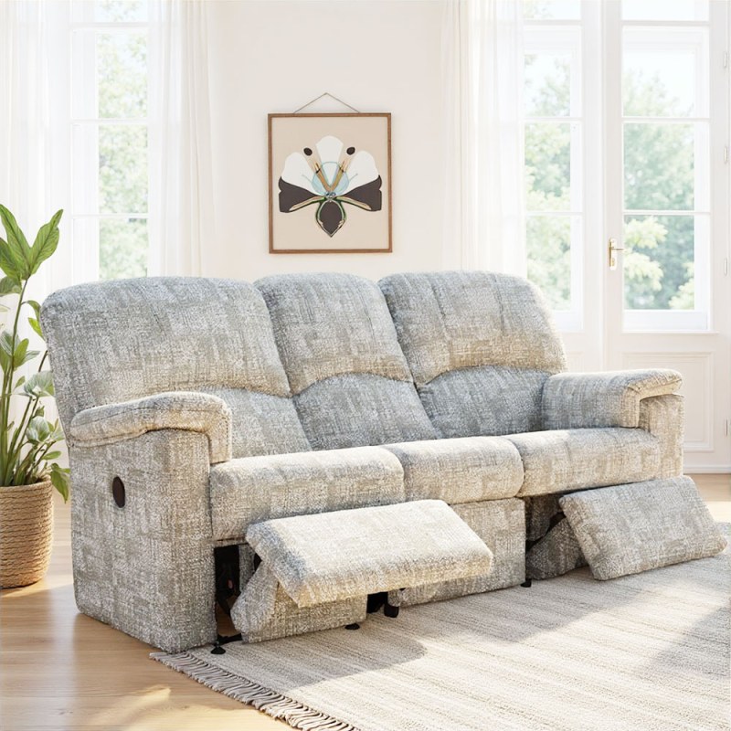 G Plan G Plan Chloe 3 Seater Double Recliner in Fabric