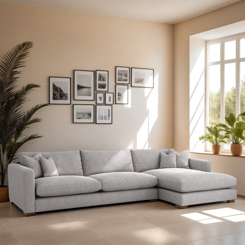 Whitemeadow Maple Large Chaise Fibre RHF