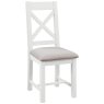 H Collection Arundel Cross Back Chair With Fabric Seat Other Paint Options