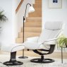 G Plan G Plan Bergen Large Recliner Chair and Stool in Fabric