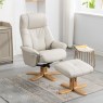H Collection Elodie Swivel Recliner in Plush Faux Leather