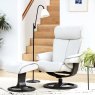 G Plan G Plan Bergen Large Recliner Chair and Stool in Leather